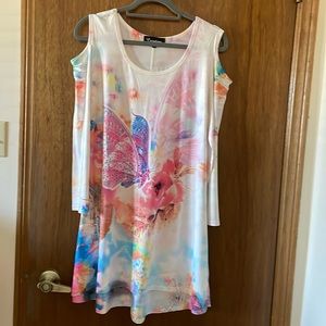 Fun butterfly dress. Perfect for a spring wedding!